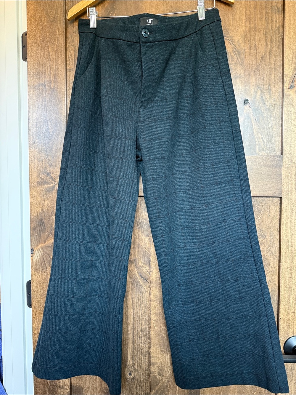 Kut from the Kloth Men's Wide-Leg Dress Pants in Charcoal Gray